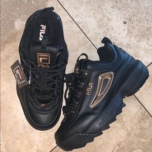 FILA DISRUPTOR 2 black rose gold sz 7.5